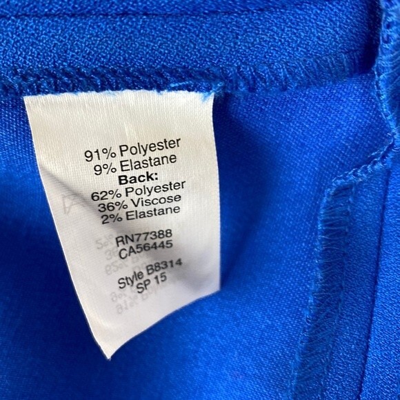 J Crew Blue Sleeveless Fit & Flair Scallop Hem Dress 0 - Picture 6 of 7